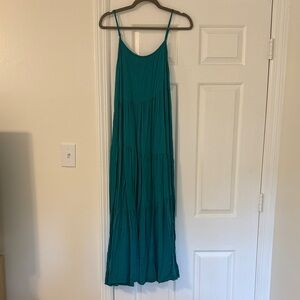 Teal Spaghetti Maxi Dress